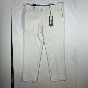 NWT Mizuno 40W 32L Men's Light Beige White Golf Chino Pants